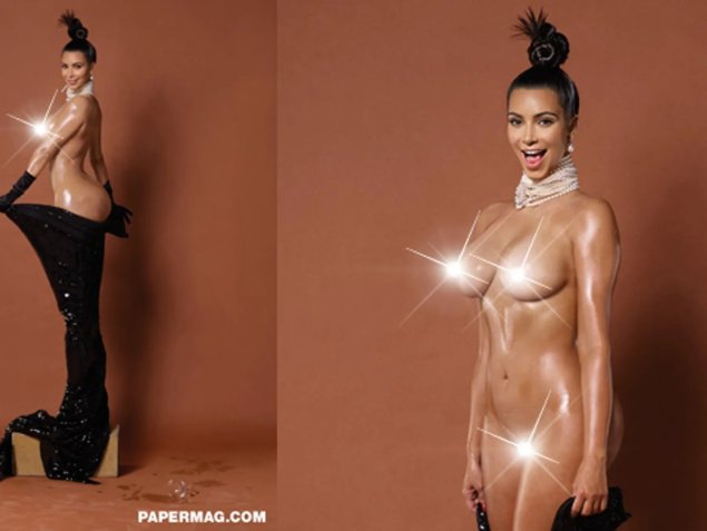 Ким кардашян голая в масле