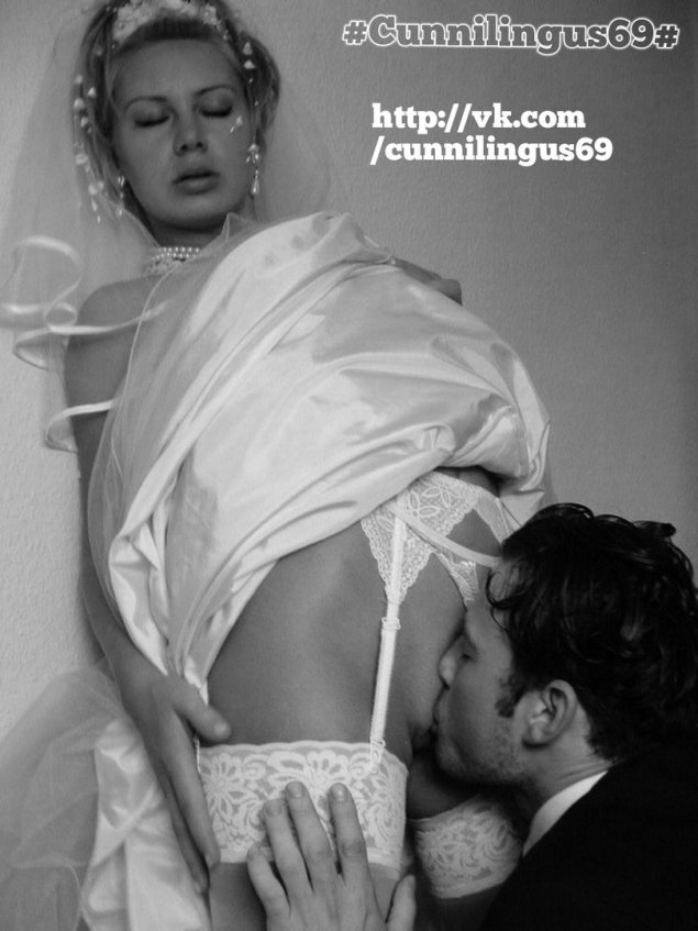 Куннилингус в свадебном платье