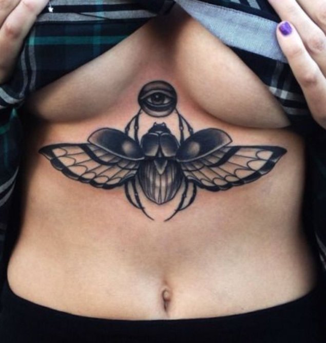 Жук скарабей тату