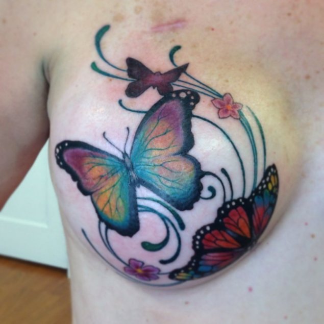 Тату бабочек