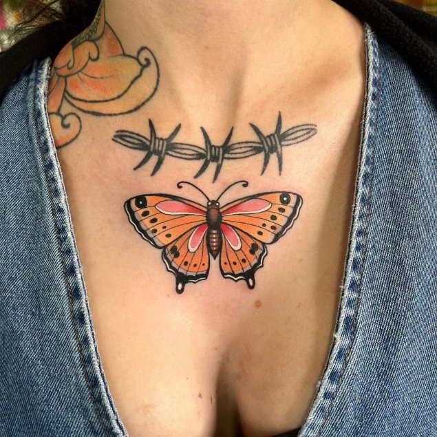 Тату бабочек