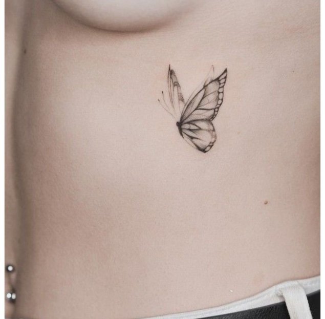Мини тату бабочка