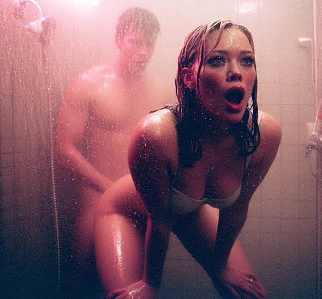 В душе девушка