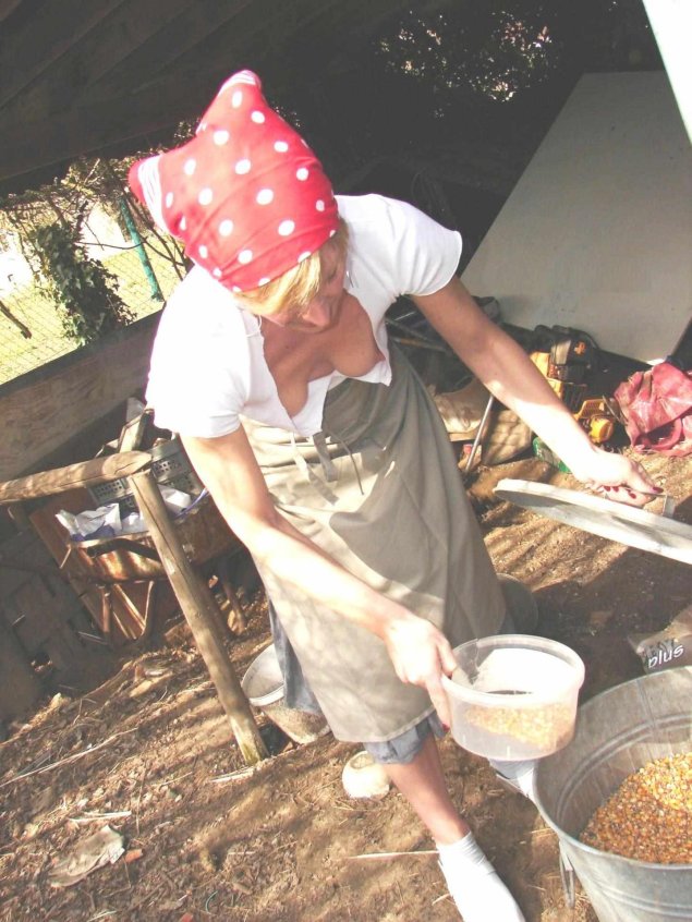 Сиськи выпали на огороде
