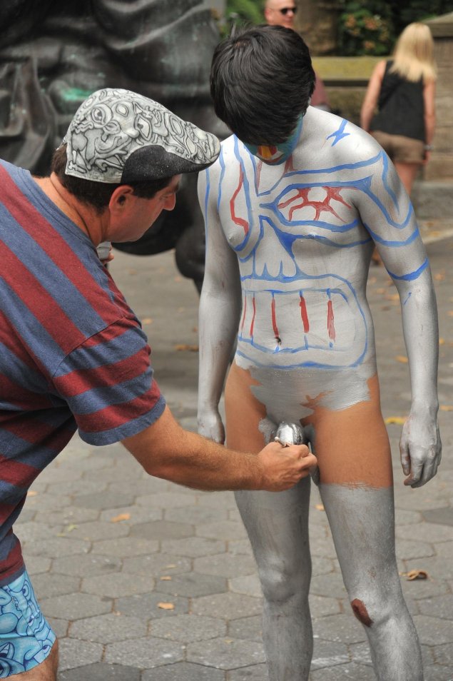 Body painting in manhattan