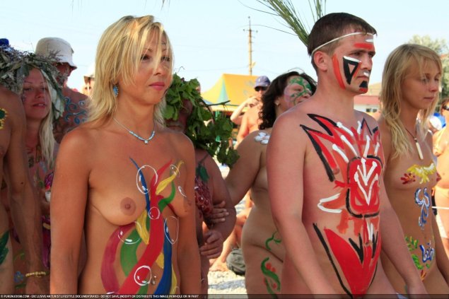 Бодиарт на пляже