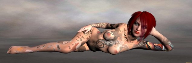 Модели с татуировками