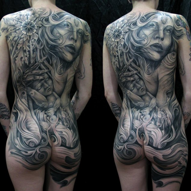 Тату во всю спину