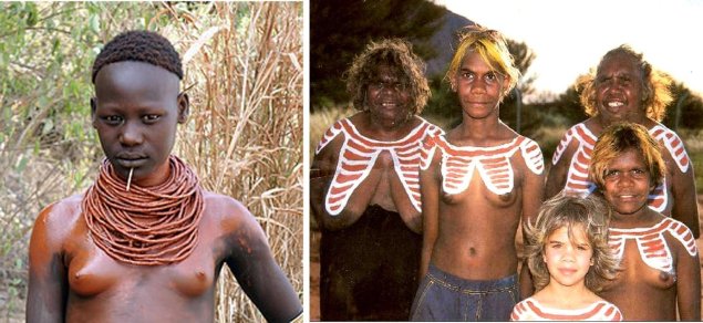 Австралийские аборигены ню