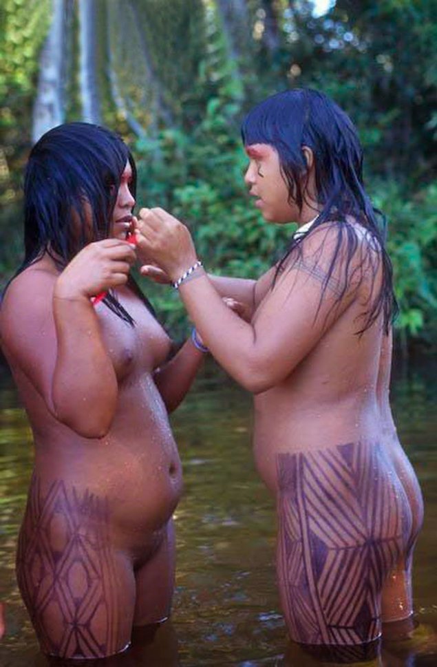 Индейцы с реки xingu бразилия