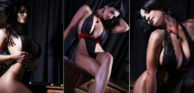 Denise milani in the dark